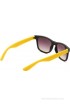 Camerii Wayfarer Black & Yellow Rectangular Sunglasses